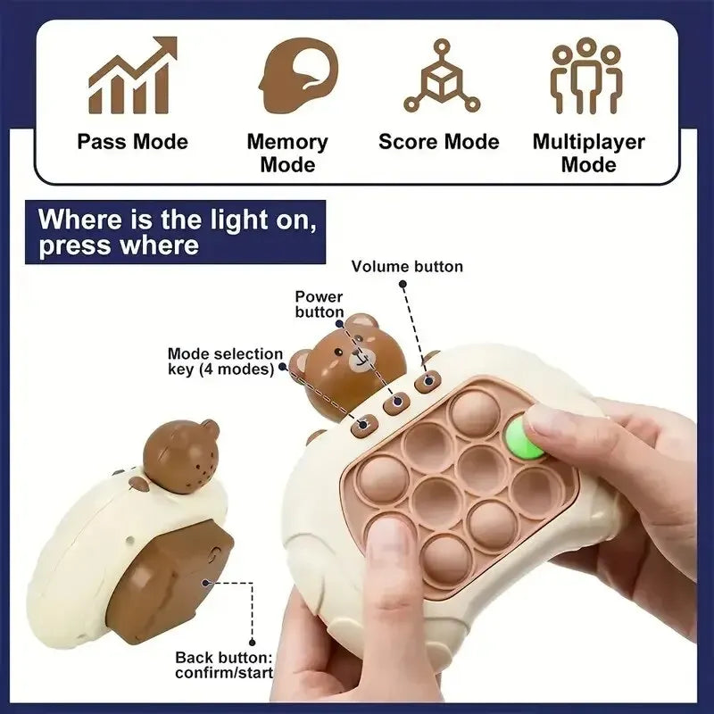 Portable Bubble Pop Game Console for Kids' Stress Relief - ToyJoyHQ